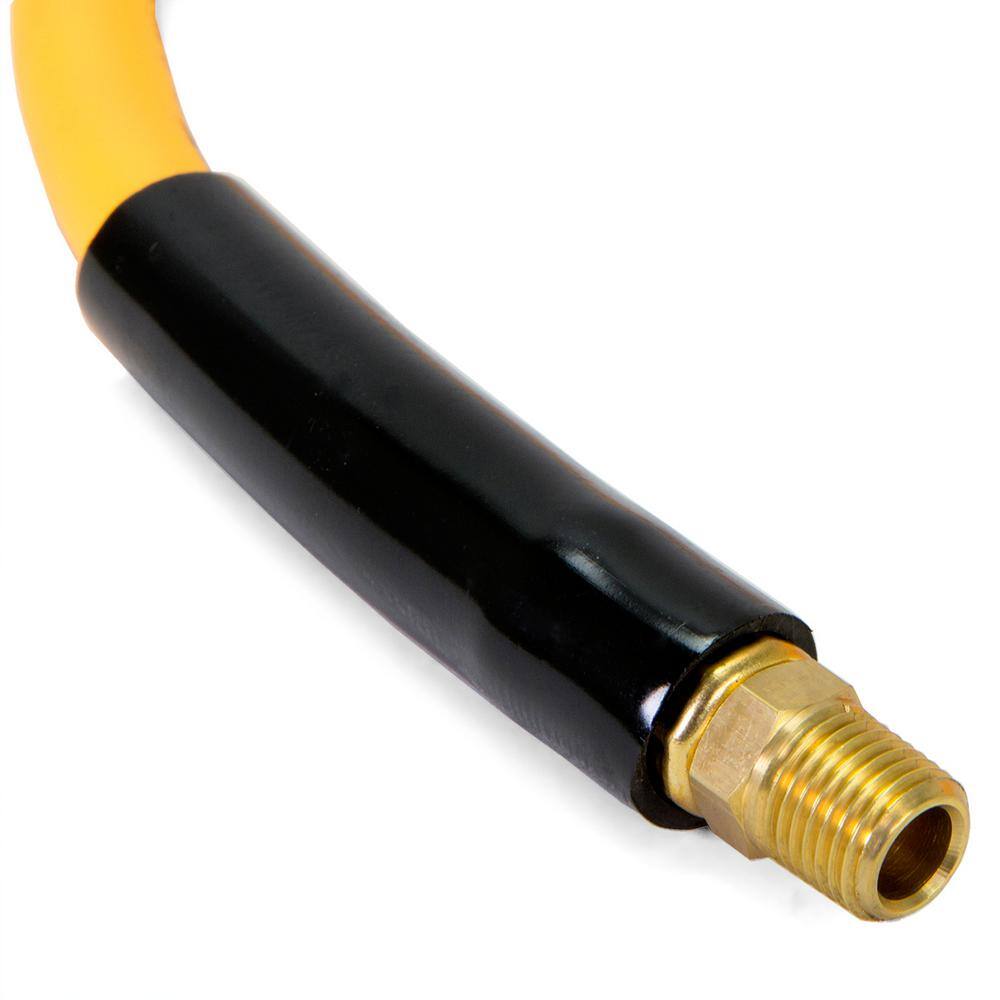 Stark 38 in. x 50 ft. Flex Reinforced Hybrid Compressor Air Hose Bend Restrictors 300 PSI in Yellow 43452