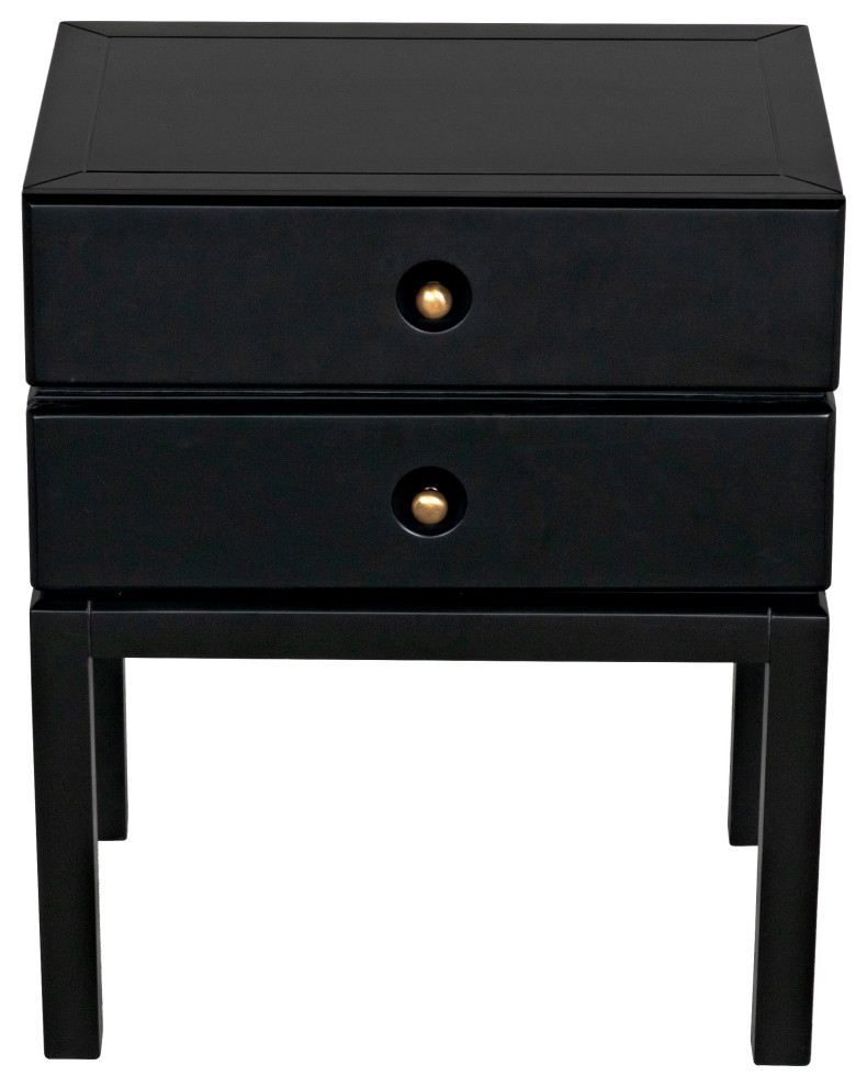 Andras Side Table  Black   Transitional   Side Tables And End Tables   by Noir  Houzz