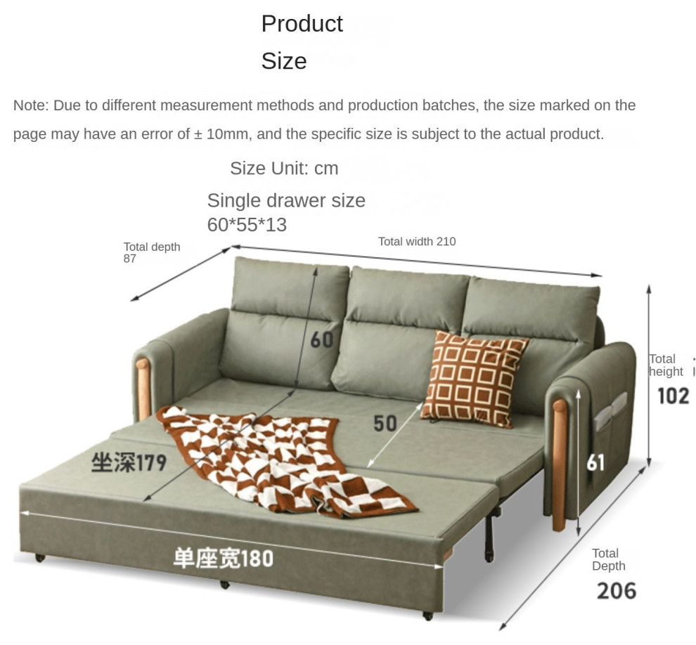 North American Fabric Sleeper Sofa WIth Storage   Transitional   Sleeper Sofas   by GVAwood  Houzz