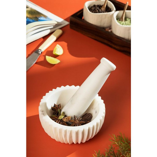 Gauri Kohli Milan Marble Mortar Pestle