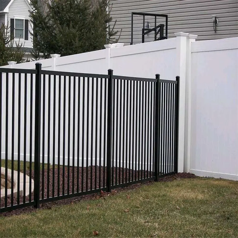 Professional Factory Direct Supply Decorative Modern Design Powder Coated Aluminum Flat Top Fence Panels