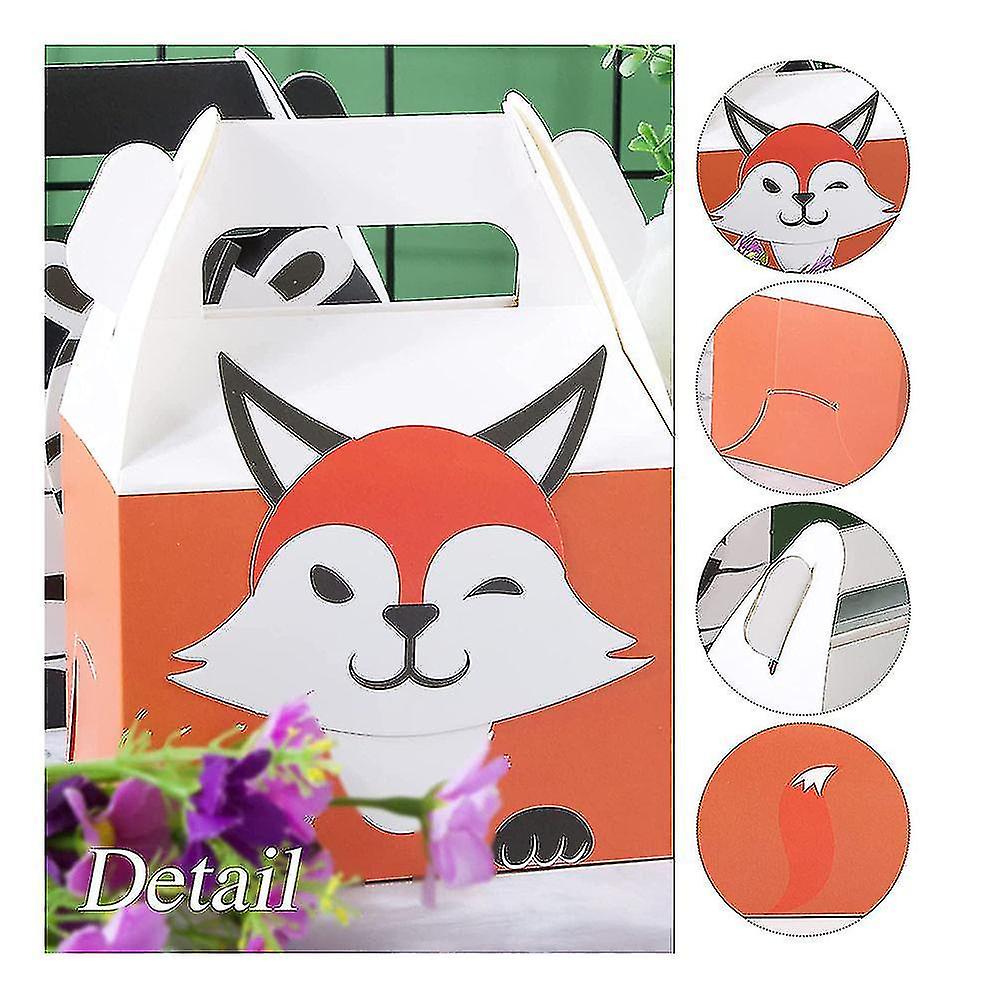 2023-20pcs Animal Party Bags， Paper Gift Bags， Small Paper Bags For Kids Party， 4 Theme Birthday Par