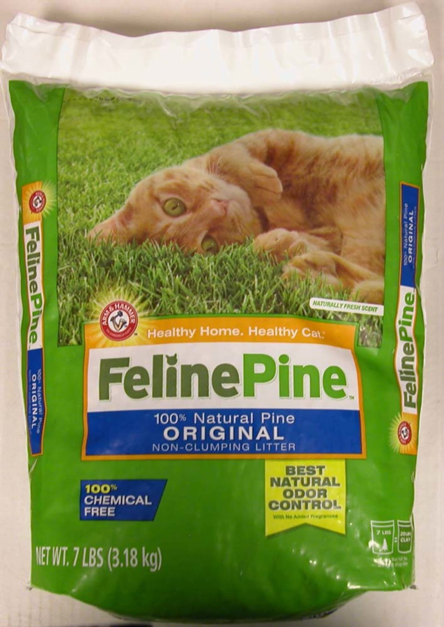 Feline Pine Original Non-Clumping Cat Litter， 7 Lbs.