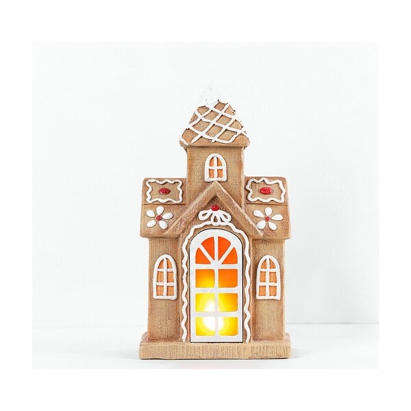 16 LED Lighted Gingerbread House Tabletop Decor