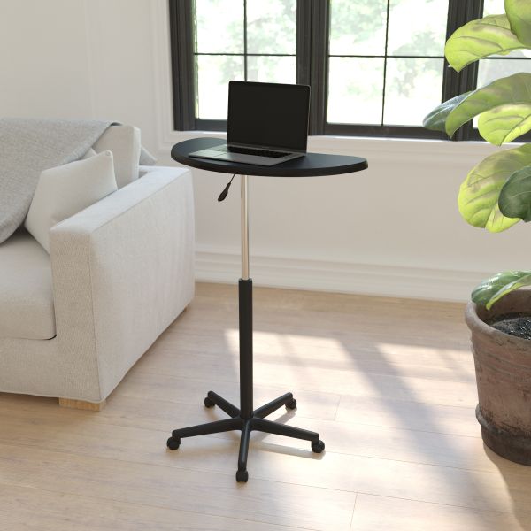 Eve Black Sit to Stand Mobile Laptop Computer Desk