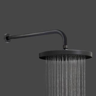 MODONA 1-Spray 10 in. Single Wall Mount Waterfall Fixed Rain Shower Head in Rubbed Bronze AC25SH82-A-B