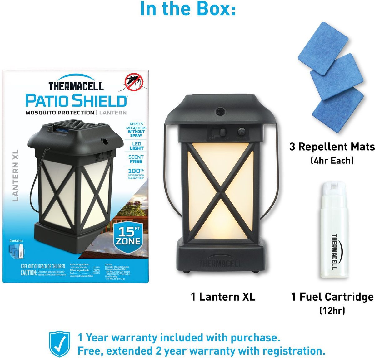 Thermacell Patio Shield Lantern Mosquito Repellent