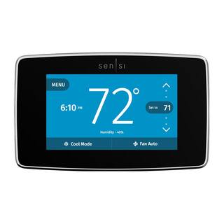 Emerson Sensi Touch 7-day Programmable Wi-Fi Smart Thermostat with Touchscreen Color Display C-wire Required ST75