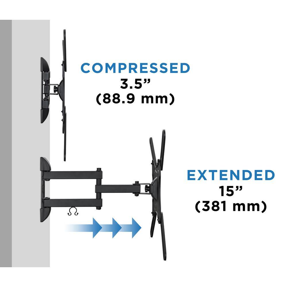 mount-it! Full Motion TV Wall Mount Arm for 23 in. to 55 in. Screen Sizes MI-4110