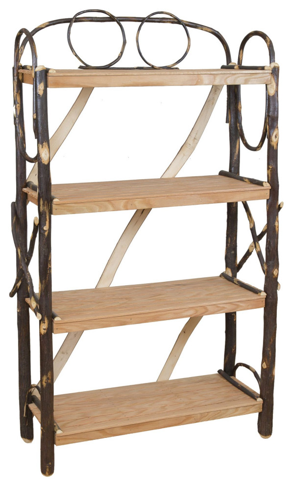 Hickory Log Bookshelf   Rustic   Bookcases   by Furniture Barn USA  Houzz