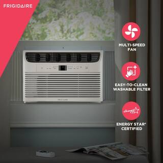 Frigidaire 8000 BTU 115-Volt Window-Mounted Mini-Compact Air Conditioner with Temperature-Sensing Remote Control FFRE083WAE