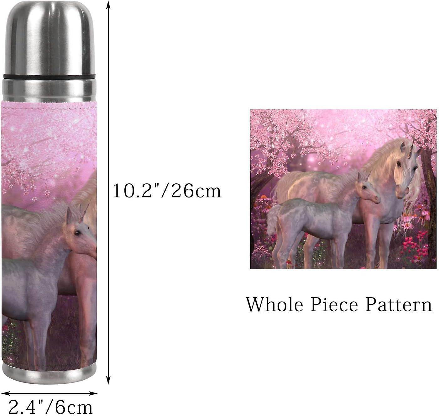 Insulated Mug Stainless Steel Water Bottle Unicorns With Baby In Forest Vacuum Cup Travel Mug For School Office