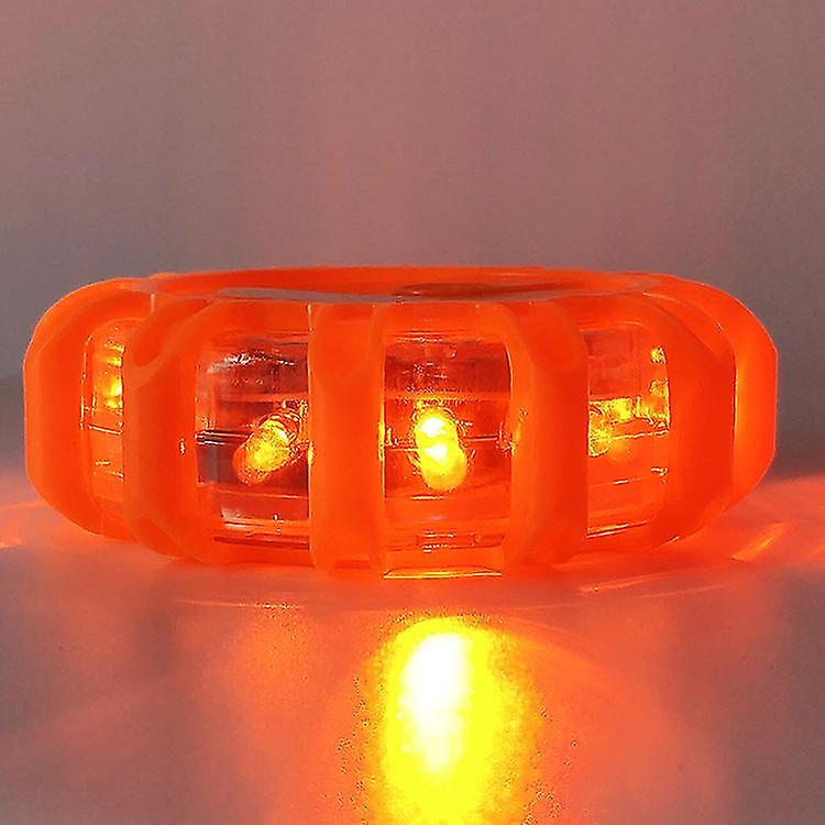 Yyh-multifunction 12 Led Road Flares Magnetic Warning Signal Light Flashing Safety Roadside Car Boat