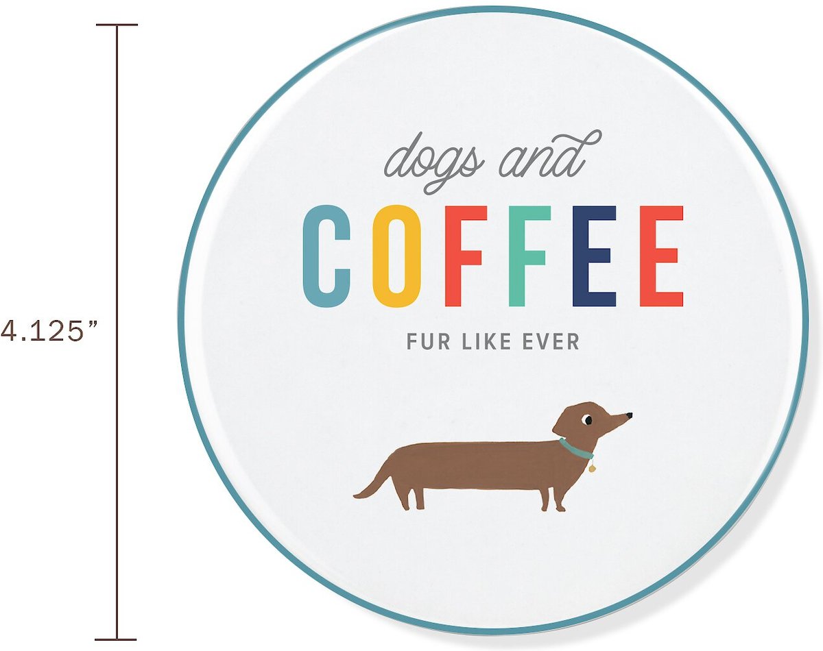 Pet Shop by Fringe Studio Dogs and Coffee Ceramic Coaster