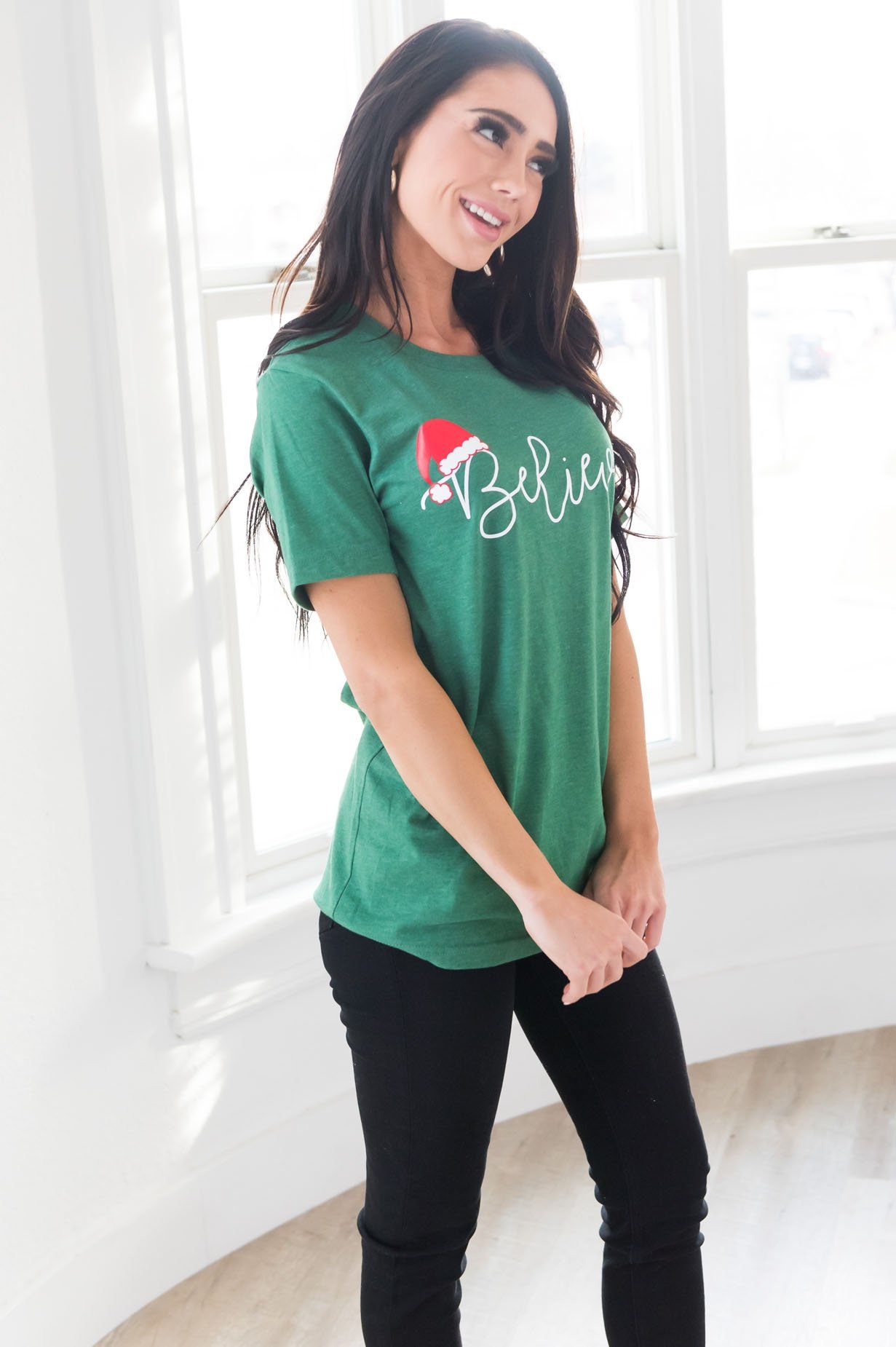 Believe Christmas Modest Tee