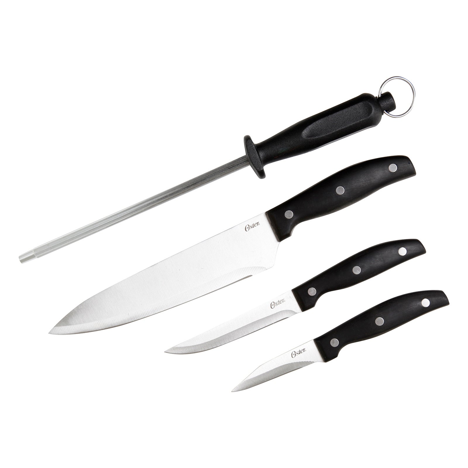 4 Piece Stainless Steel Cutlery Set in Black