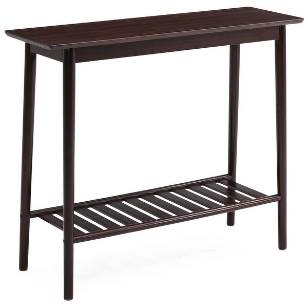 Connexion Decor Sauburn Console Table， Dark Walnut