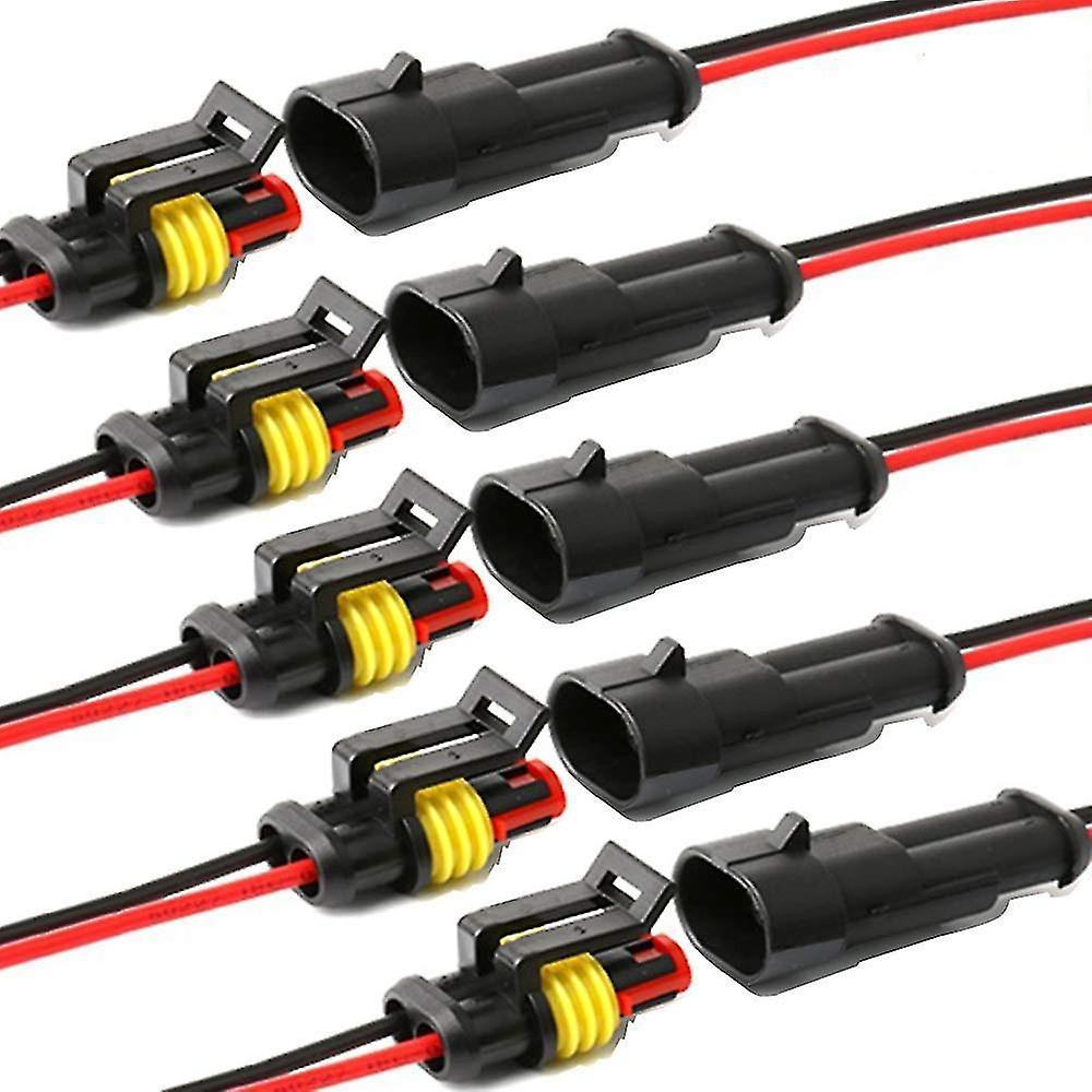 Connector， 2 Prong -loc Wire Connectors With 16 Awg E Wire For Car， Truck， Boat And Wire Connects. (5pack)