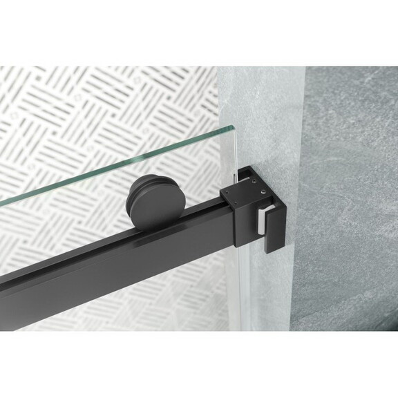 Black Shower Door Glass Frameless Sliding Shower D...