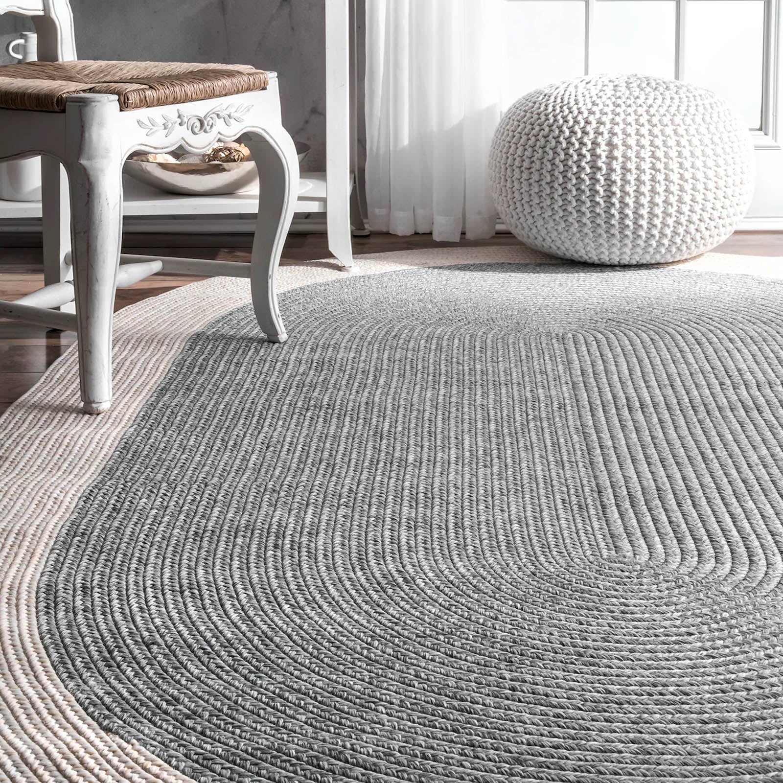 320X220 Cm Braided Handmade Jute Rug Jh-2349-Xl