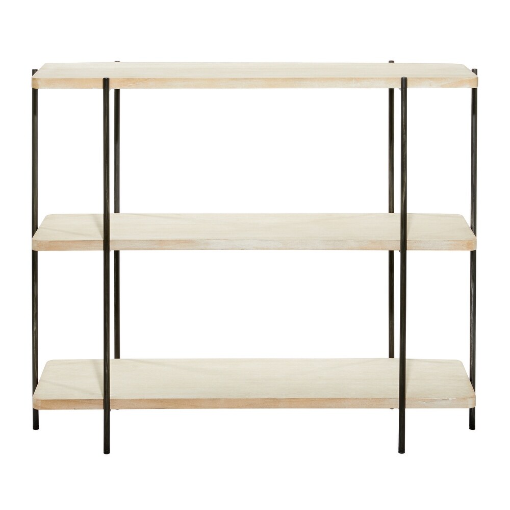 Beige Metal Contemporary Console Table 32 x 40 x 14