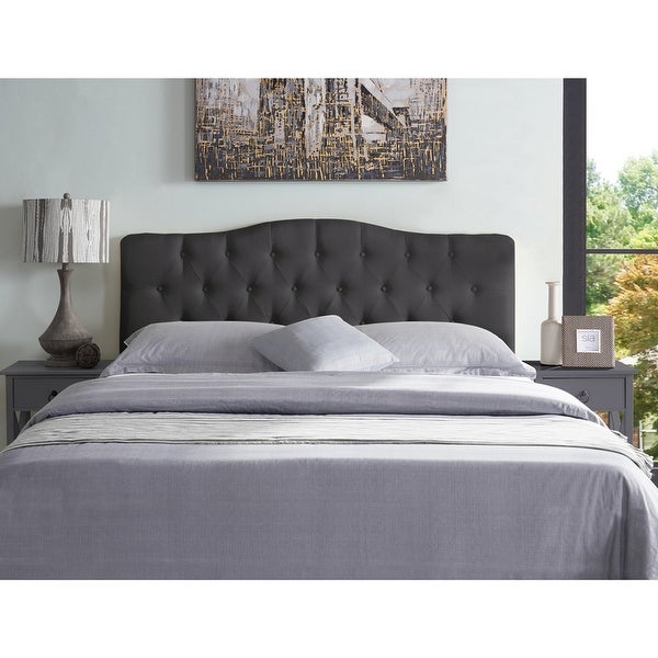 Cassandra Button Tufted Upholstered Headboard， Height Adjustable Headboards，Bed Backboard Premium Padded Fabric Headboard - - 36193653