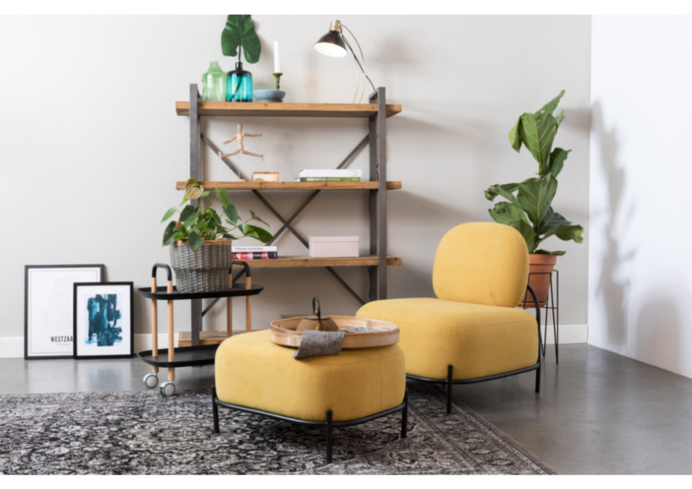 Yellow Upholstered Accent Chair  DF Polly   Contemporary   Armchairs And Accent Chairs   by Luxury Furnitures  Houzz