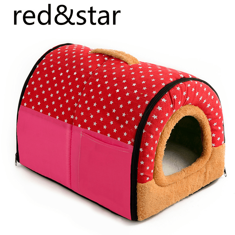 Medium Large Dog Bed Dog House With Roof Warm Soft Pet Bed Kennel For Large Dog Bed