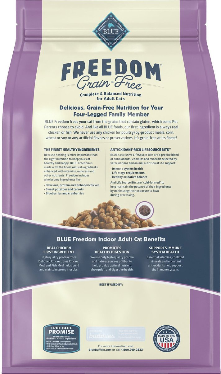 Blue Buffalo Freedom Indoor Adult Chicken Recipe Grain-Free Dry Cat Food