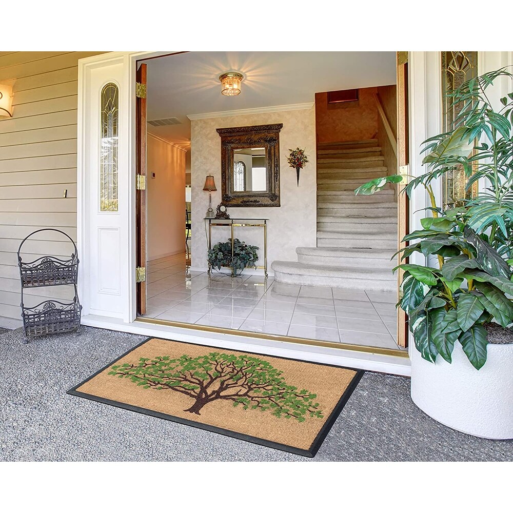 A1HC Natural Coir   Rubber Door Mat  30x48  Thick Durable Doormats for Outdoor Entrance