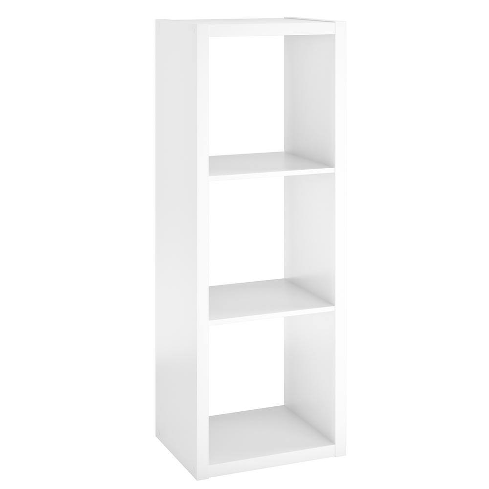 ClosetMaid 43.98 in. H x 15.87 in. W x 13.50 in. D White Wood Large 3-Cube Organizer 4542