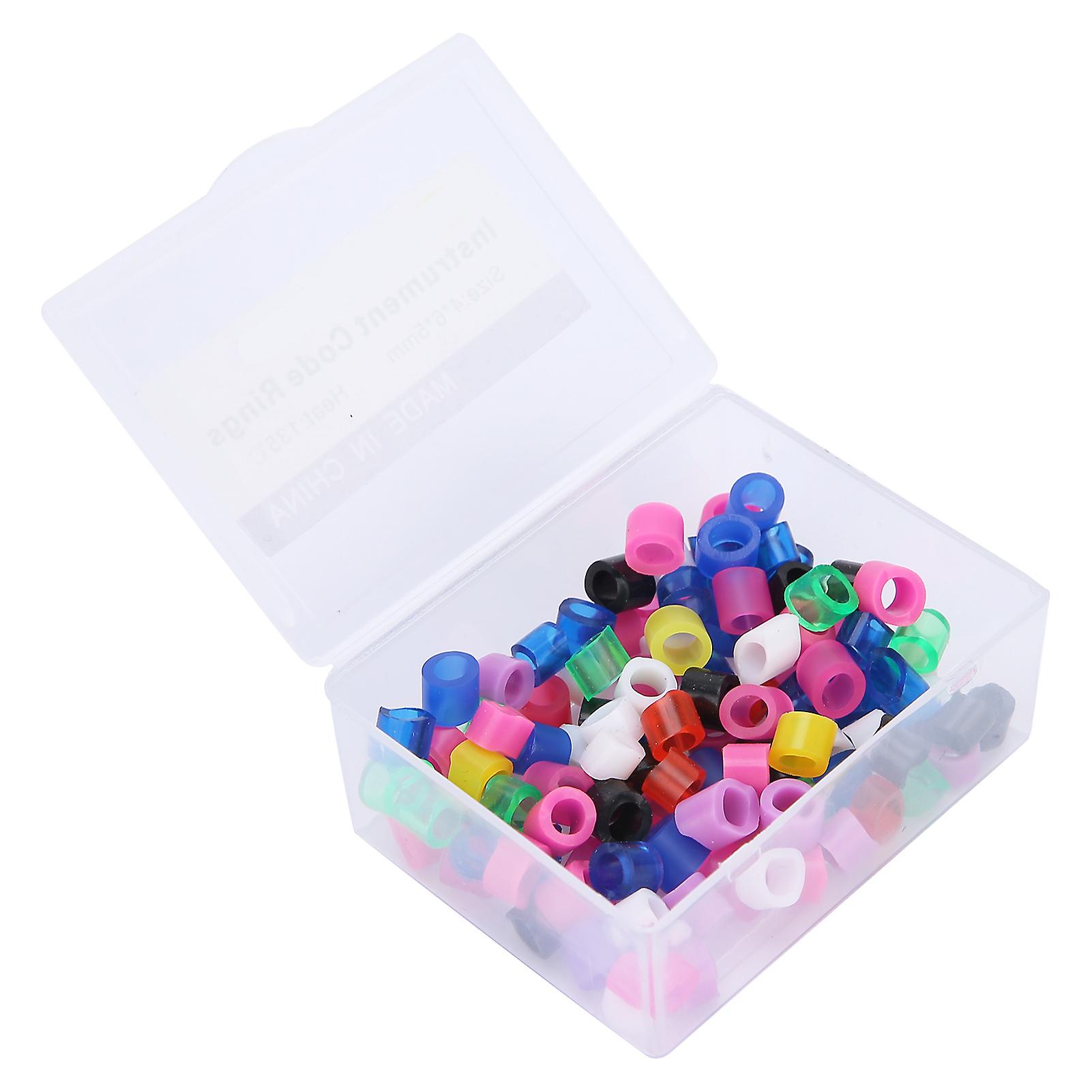 100pcs Dental Color Code Rings Nontoxic Silicone Dental Color Code Rings Accessory Supplies(mix Color )