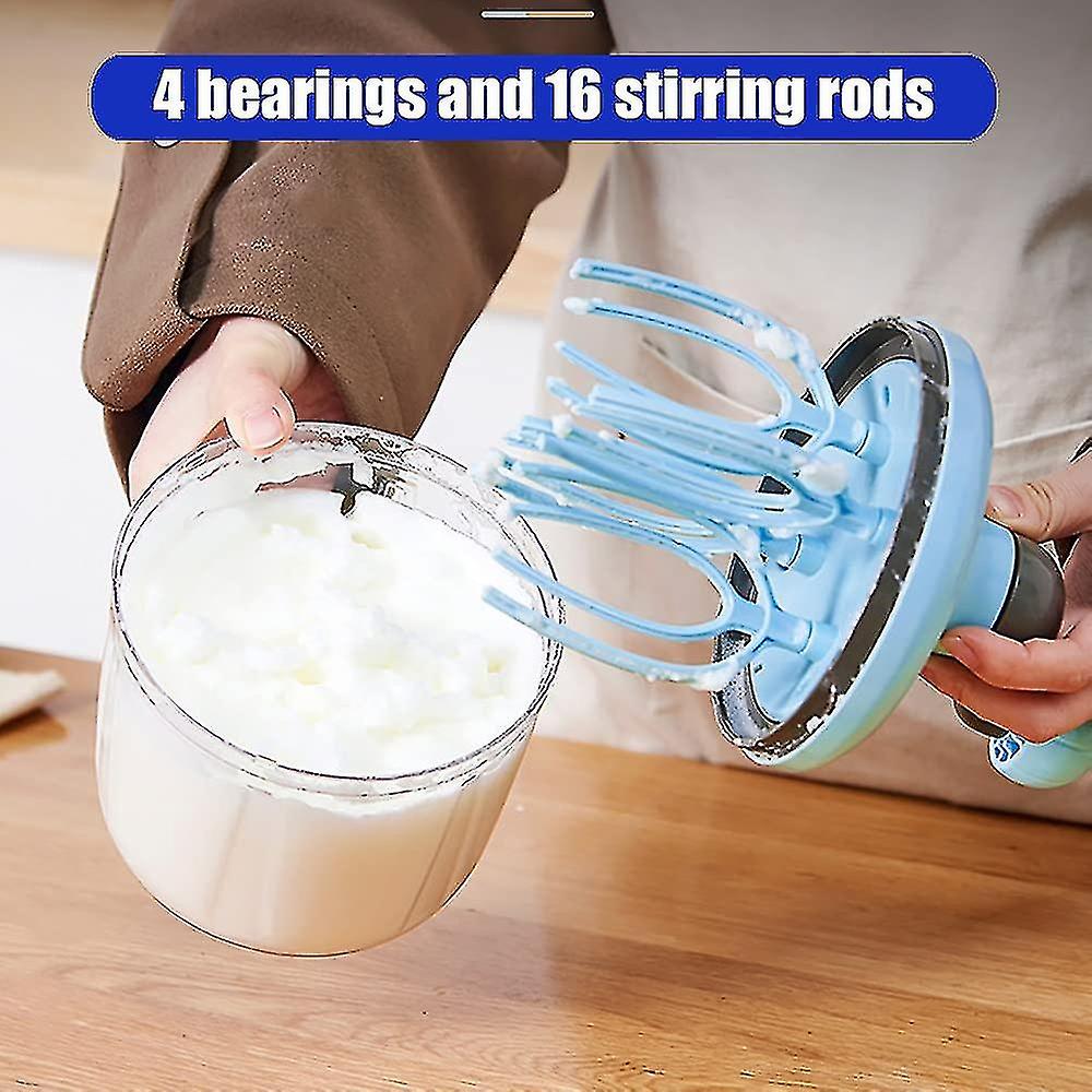 Rotary Hand Whisk Manual Whisk Egg Beater Rotary Handheld Egg Frother Mixer For Baking Cooking Easil