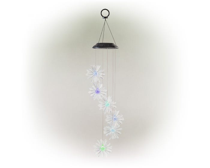 Alpine Solar Flower Mobile with Color-Changing LEDs - QLP840SLR-CC