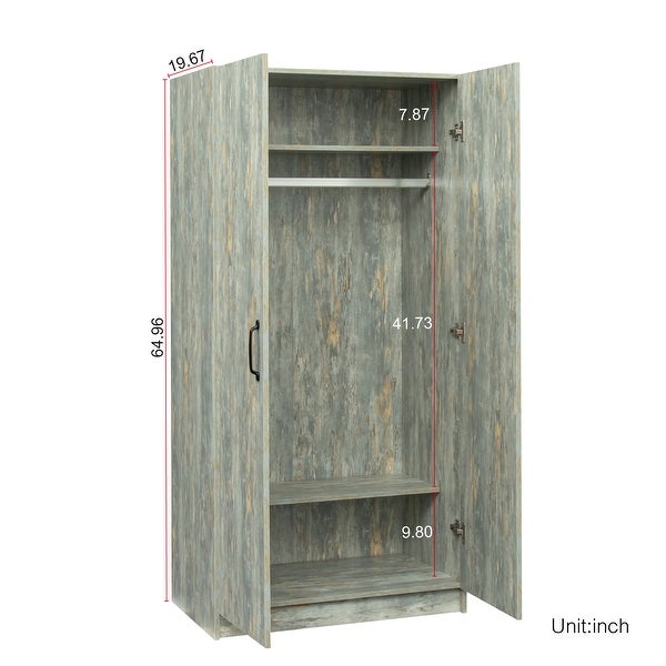 High wardrobe and kitchen cabinet with 2 doors - - 37249214