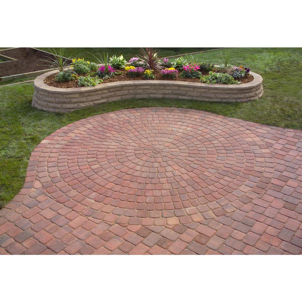 Anchor 9 ft. x 9 in. Autumn Blend Dutch Cobble Concrete Paver Circle Kit 10154808
