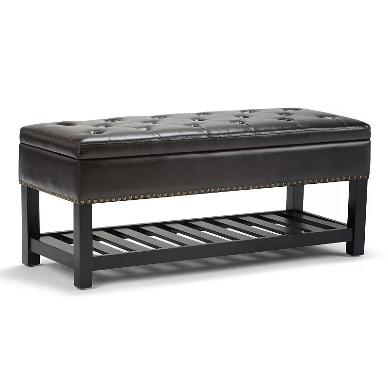 Simpli Home Lomond Storage Ottoman Bench