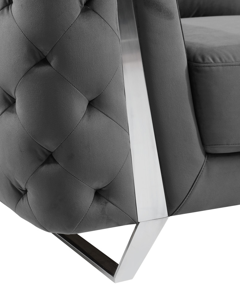 Lorenzo Velvet Loveseat   Contemporary   Loveseats   by Luxuriant Furniture  Houzz