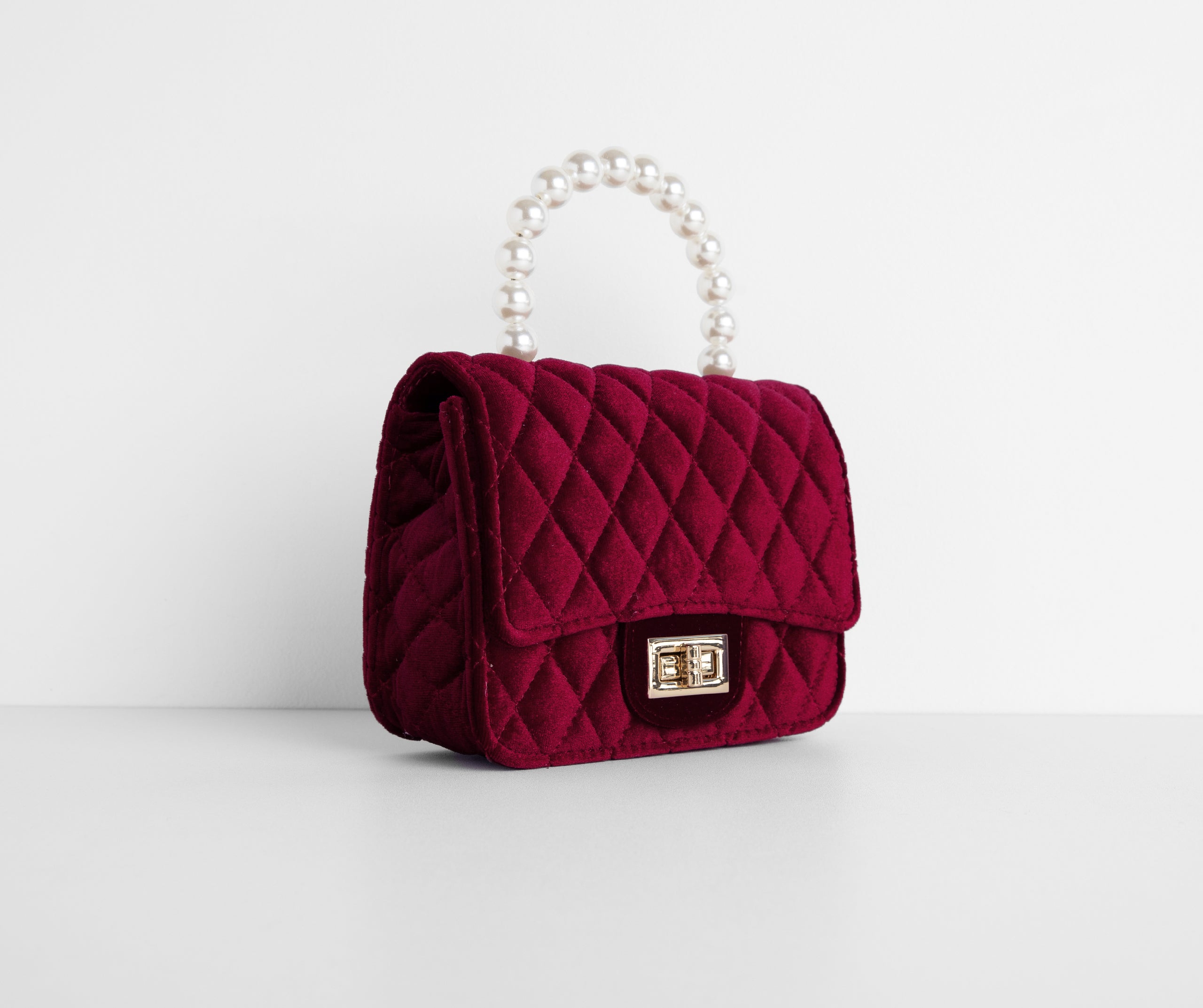 Velvet Quilted Handbag