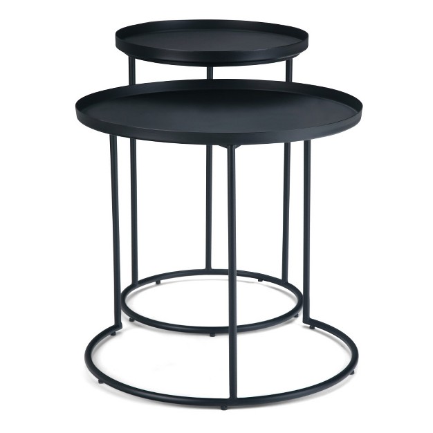 Lipton Metal Nesting Table Black Wyndenhall