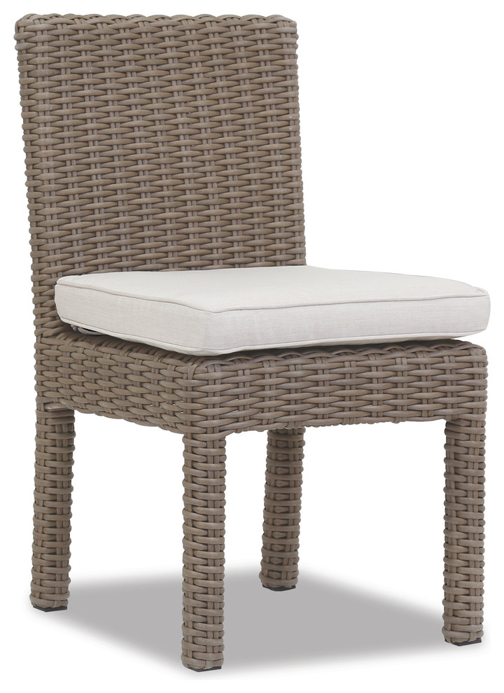 Sunset West Coronado Armless Dining Chair With Cushions   Tropical   Outdoor Dining Chairs   by Oxford Garden  Houzz