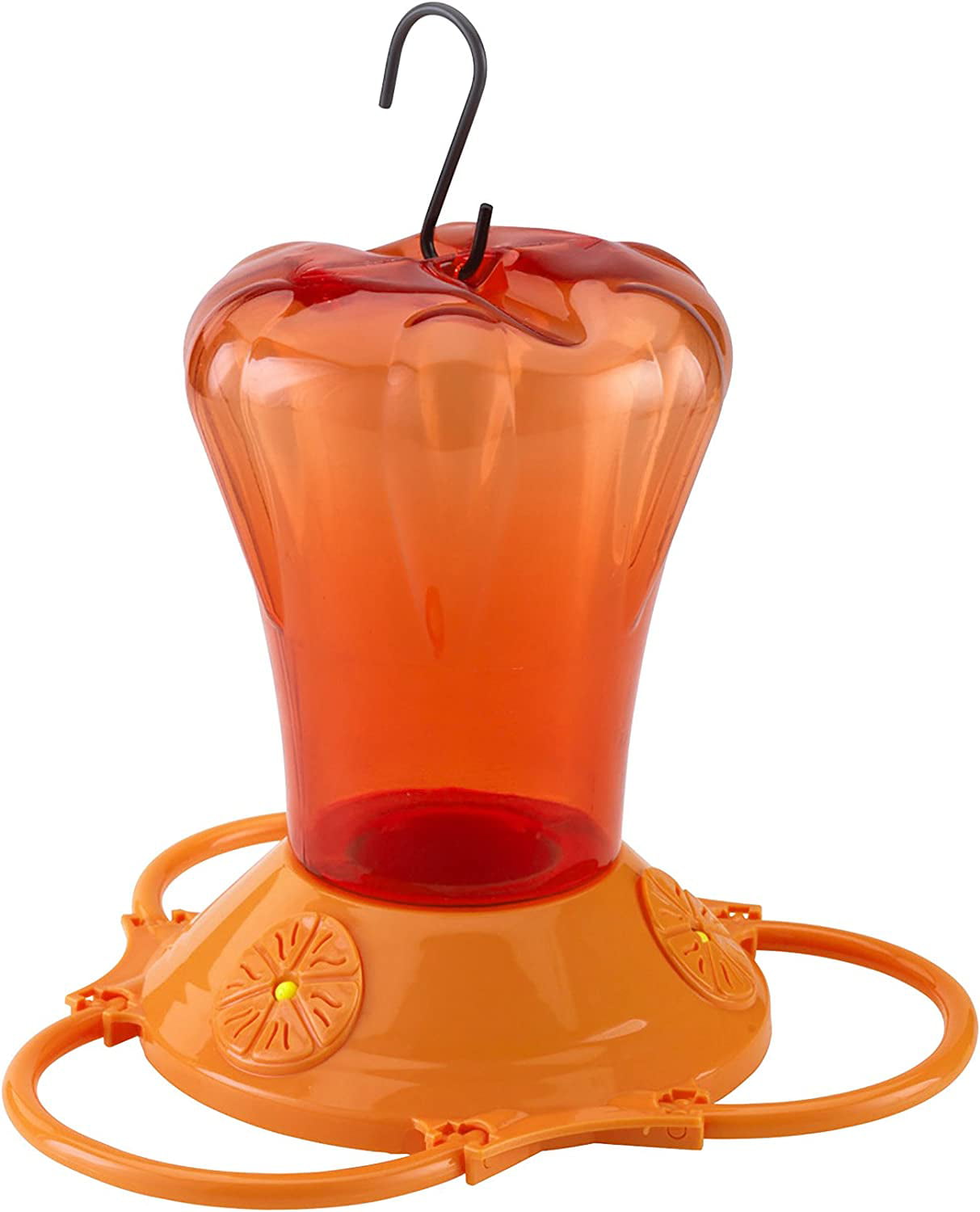 More Birds 38125 Oriole Plastic Orange Wild Bird Feeder with Bee Guard 34 Ounce