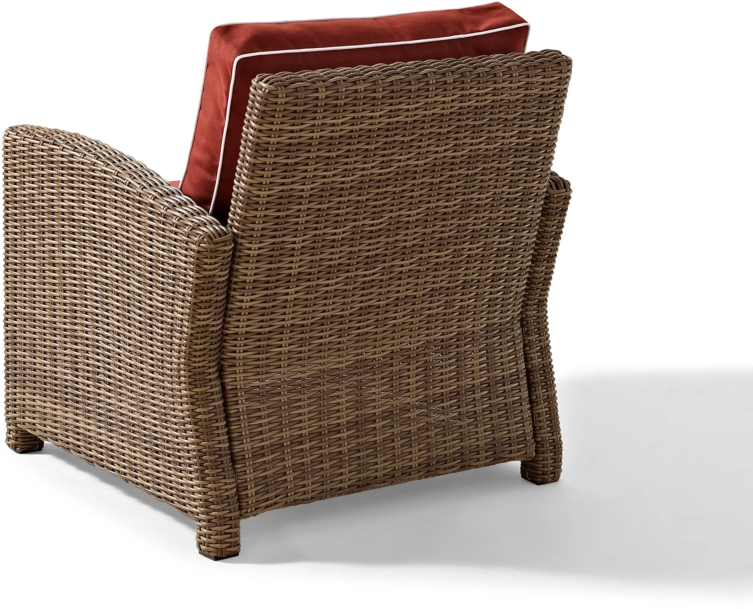 Bradenton Sangria and Wicker Patio Armchair