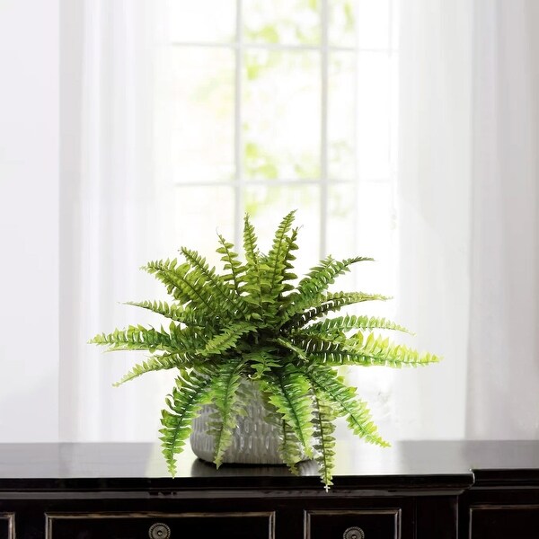 The Miniature Bostonian: 28Inch UVResistant Faux Silk Fern with 27 Fronds