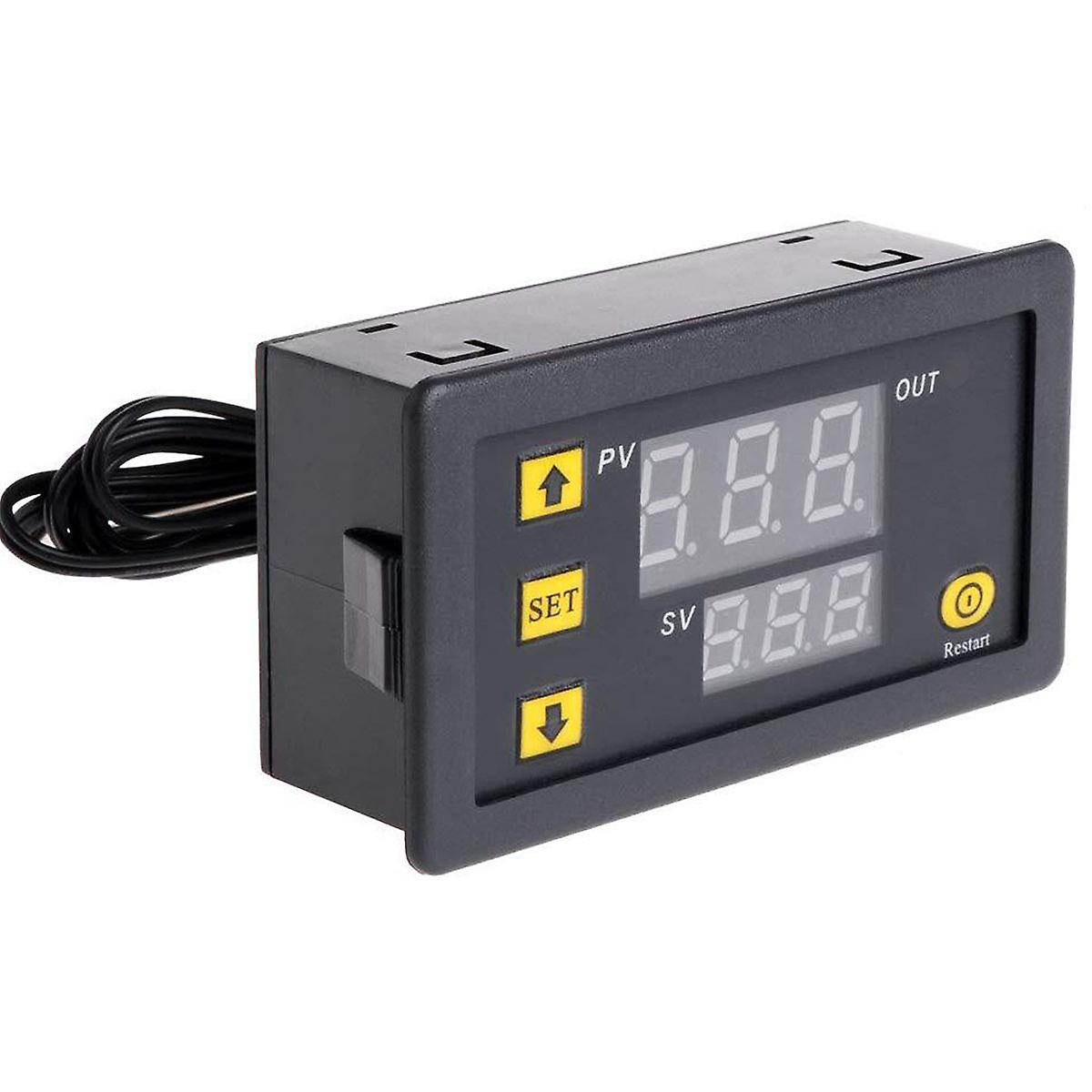 W3230 Dc 12v 24v 110v 220v Ac Digital Temperature Controller Led Display Thermostat With Heating Cooling Switch Ntc Sensor