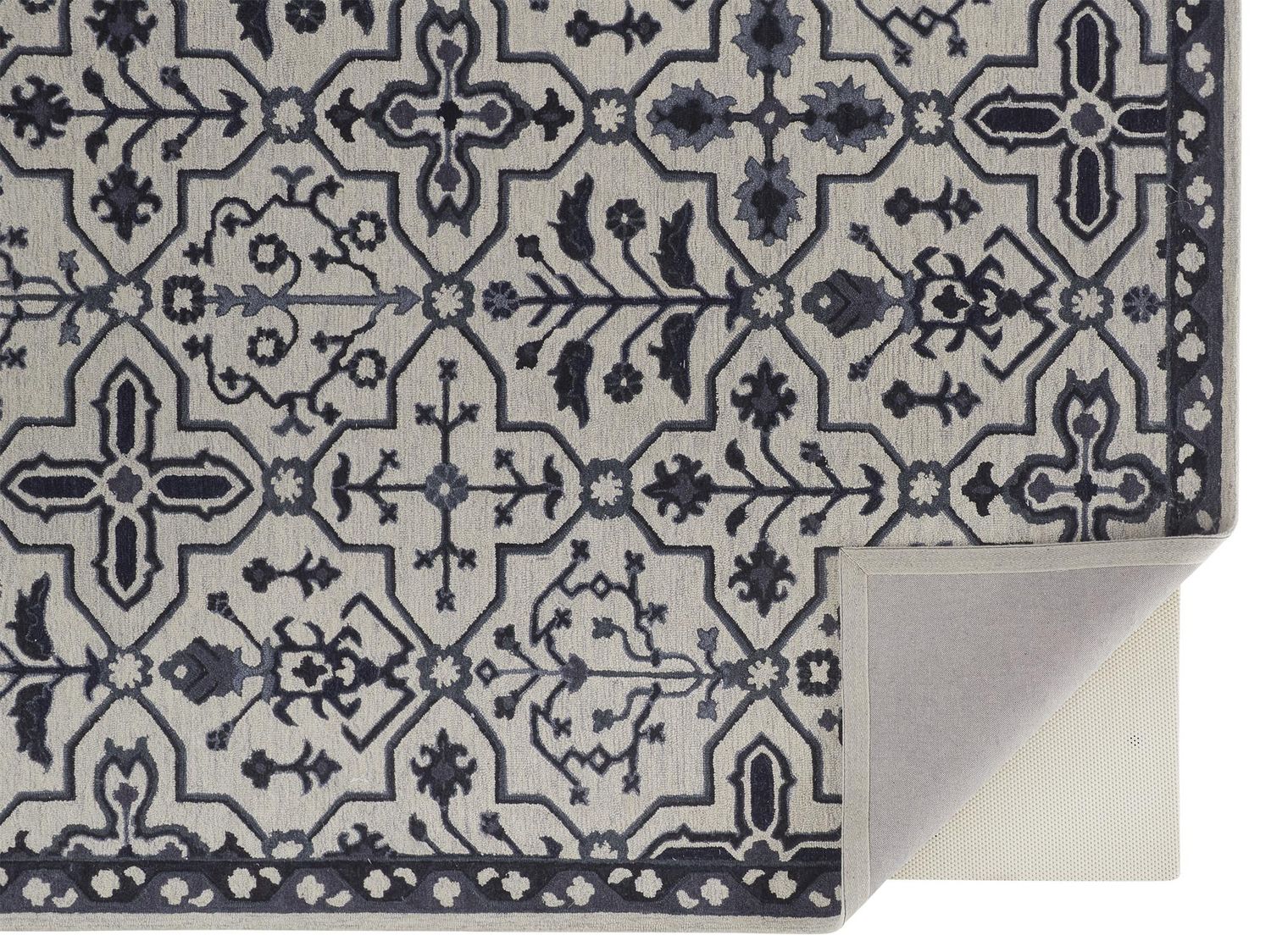 Faris Hand Tufted Gray and Black Rug by BD Fine