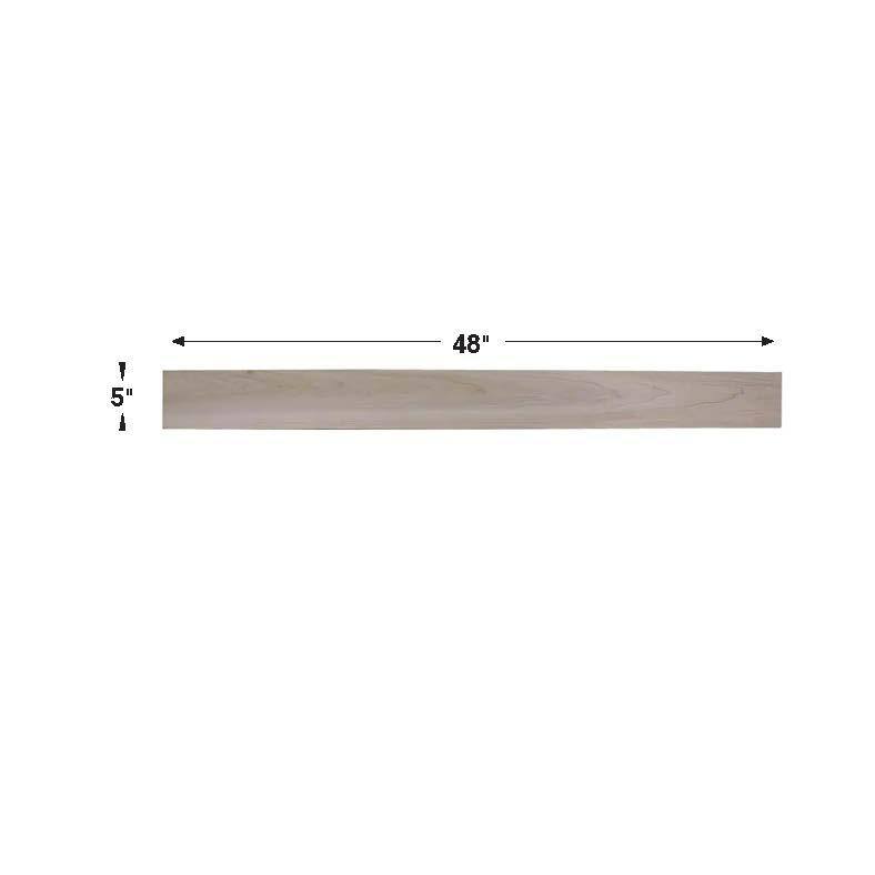 EVERMARK Expressions 4 ft. Contemporary Poplar Stain Grade Wood Shelf Mantel CONTP-48MTL