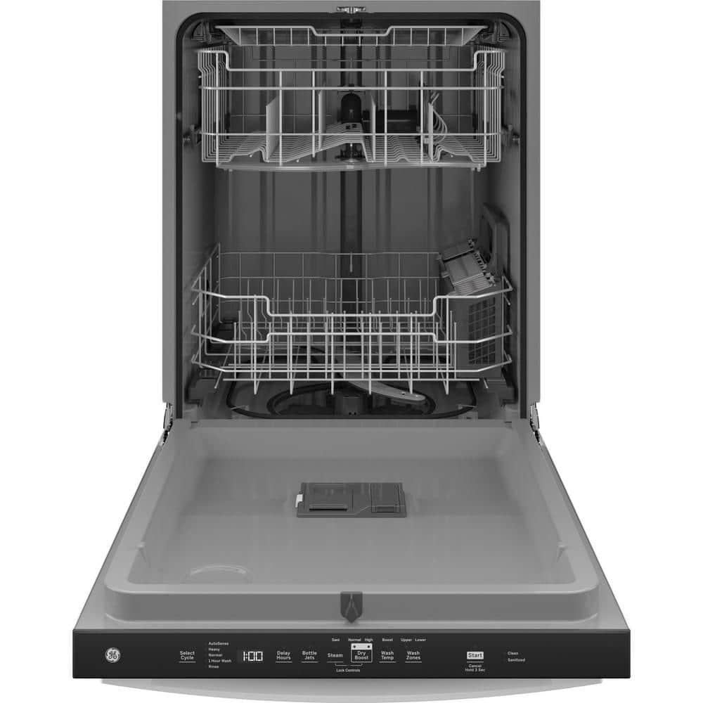 GE 24 in BuiltIn Tall Tub Top Control Fingerprint Resistant Stainless Steel Dishwasher w3rd Rack Bottle Jets 50 dBA