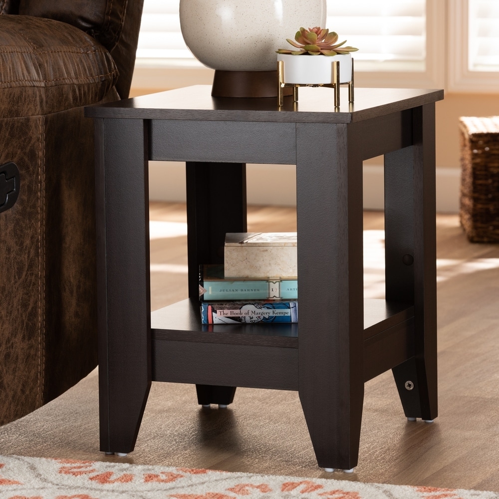 Copper Grove Cornesti Dark Brown Wood End Table