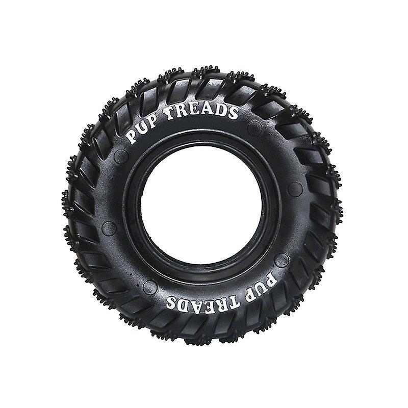 Teething rubber tire dog toy